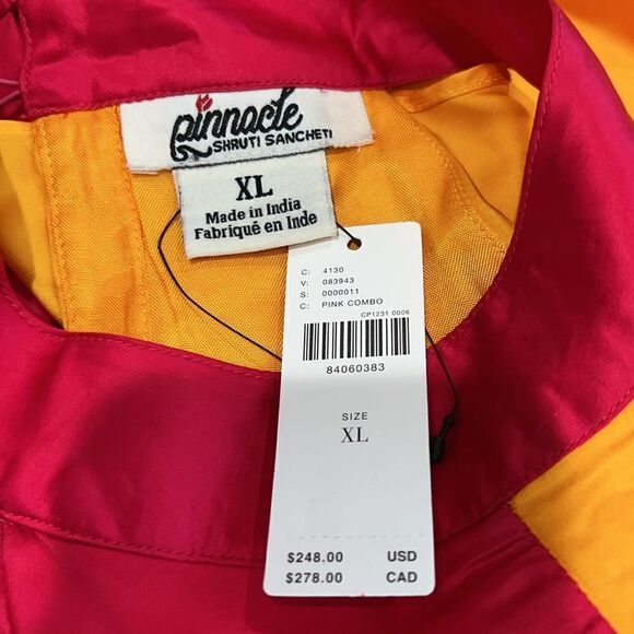 NWT Anthropologie Pinnacle by Shruti Sancheti Colorblock Ruffle Dress XL - Picture 11 of 16